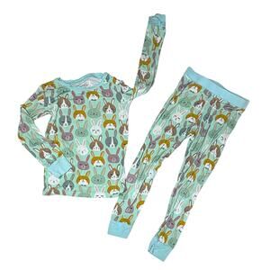Little Sleepies Bamboo Rad Rabbits Pajama Pants Set Toddler 3T Easter Whimsygoth